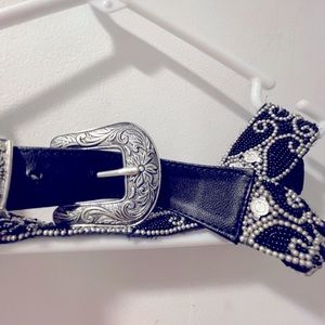 Black jeweled belt